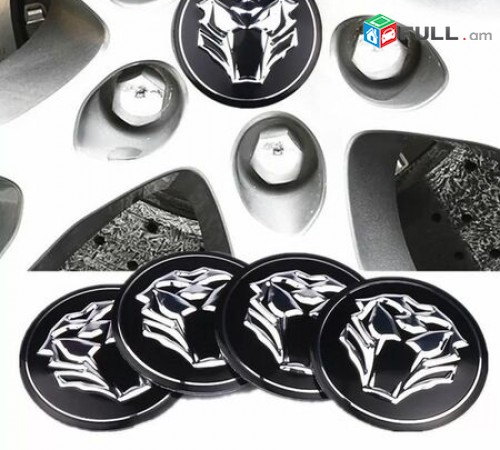 Bandaji kalpaki Vagr Nakleyka (4 Հատ) Tiger Head Aluminum Black