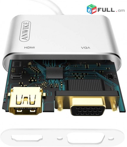 USB 3.1 Type-C to HDMI VGA Adapter, TypeC, Type C