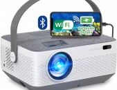 WiFi Projector Bluetooth 8400mAh Battery. proector,proyektor,Проектор