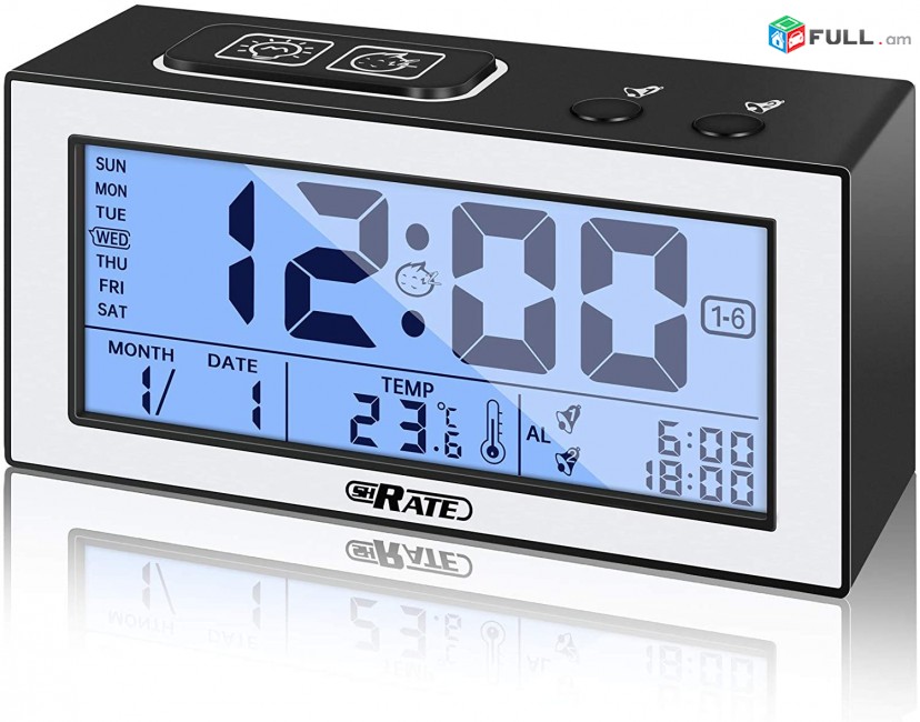 Digital Alarm Clock for Bedrooms.budilnik zartucich,Ժամացույց զարթուցիչ,будильник