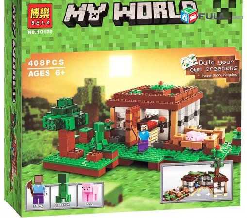 Կոնստրուկտոր " Minecraft MY WORLD " 408 դետալ (VIDEO)
