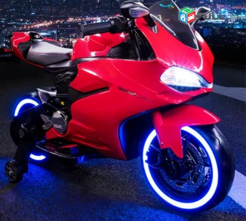 Էլեկտրական մոտոցիկլետ, կառավարվում է ձեռքի բռնակով, LED լույսով է