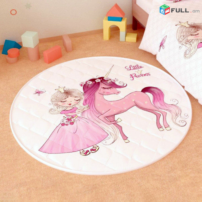 Մանկական խաղագորգ " unicorn " կտորից - 140x140 սմ