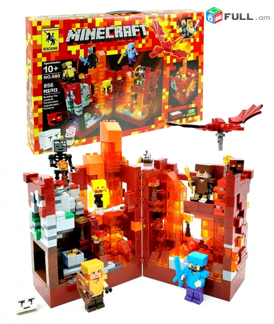 Կոնստրուկտոր " Minecraft " 856 դետալ, lego maincraft, конструктор лего маинкрафт