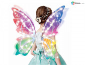 Խաղալիք փերիի թևեր, շարժվող և ձայնալուսային հրեշտակի թևեր , թրթեռի թևեր Светящиеся крылья феи бабочки