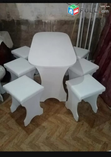 Լամինատից սեղաններ եւ աթոռներ 