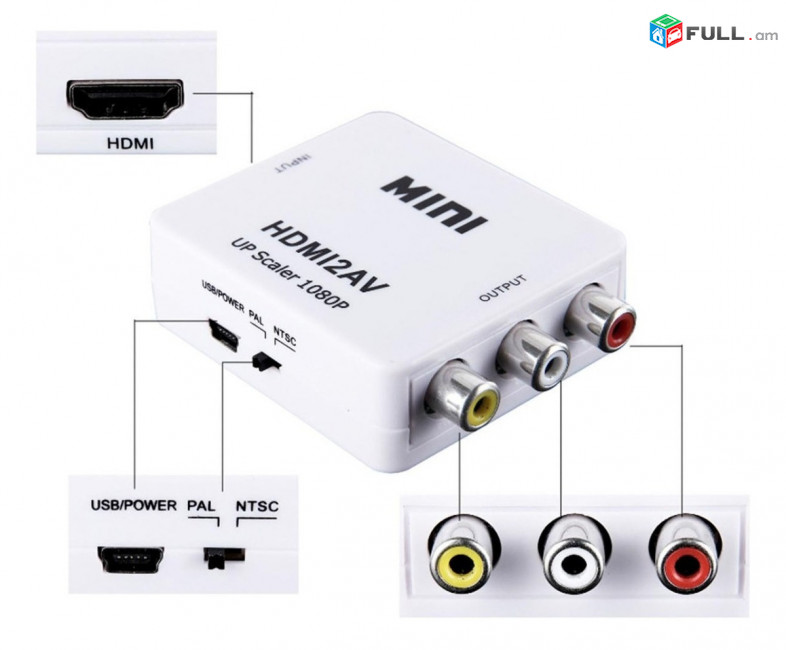 HDMI to AV converter adapter преобразователь адаптер 