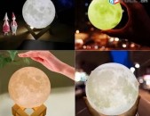 Սենսորային 3D պրինտ լուսին լամպ 8cm Touch Control 3D Print Moon Lamp