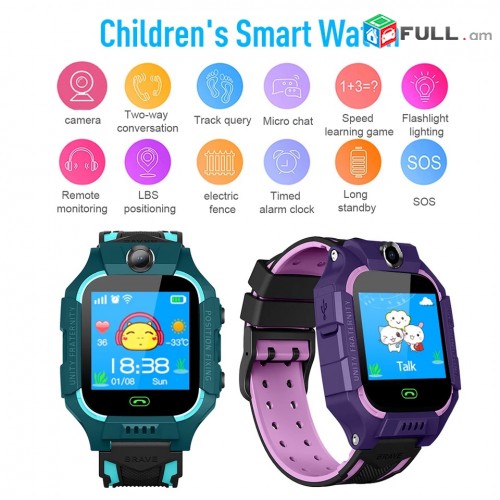 Մանկական ժամացույց-հեռախոս/Խելացի ժամացույց/Xelaci jamacuyc/Qart,GPS,Kamera