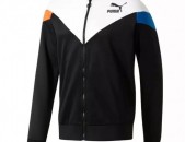 Puma Mens B / W Fitness Workout Activewear Track Jacket Athletic M