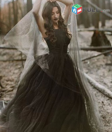 Halloween black bride dress, sev harsi shor, gothic dress