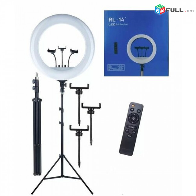 Նոր RGB Կալցեվոյ Լամպ Մեծ չափի 45սմ + Շտատիվ большая кольцевая лампа RGB со штативом tiktok selfie ring make up