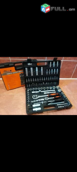 MaxPiler -108 Գալովկի նաբոռ 108 կտոր Կլյուչերի հավաքածու набор ручных инструментов головки CR-V ճռիկ