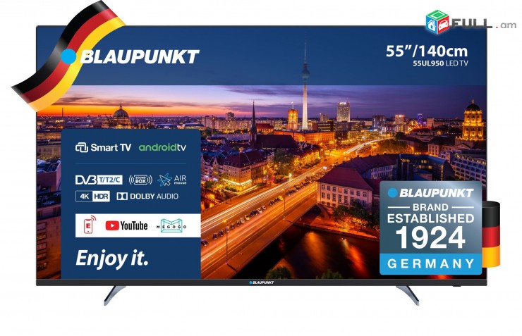 Herustacuyc smart tv Android հեռուստացույց Blaupunkt 55UL950T