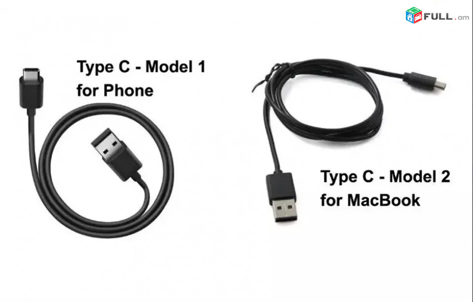 1M, USB 3.1 Type C Data Charge Cable for Phone and MacBook