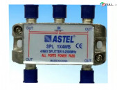 Astel TV Splitter 5-2500Mhz SPL 1X4 WB - 4 ելքով կաբելային TV համար