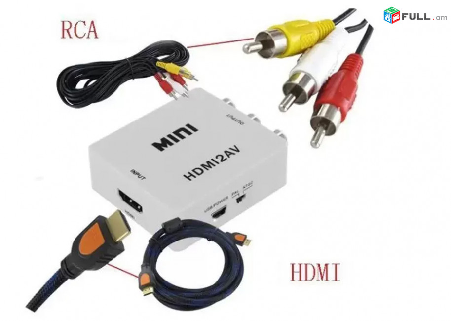 HDMI To AV Converter Adapter 1080px for Full HD Video