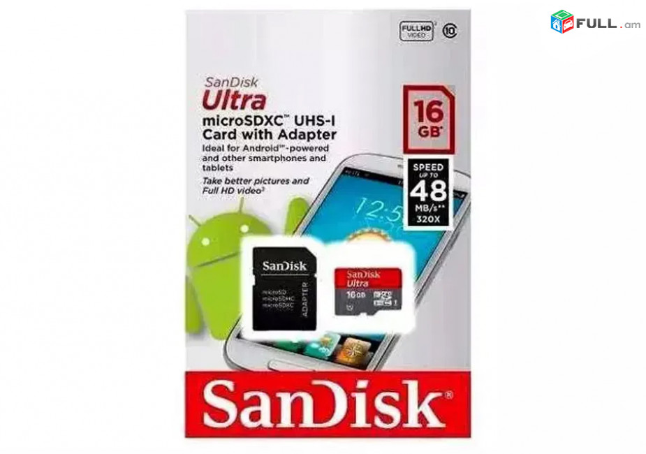 Original SanDisk Ultra 16GB MicroSD Micro SD SDHC Card