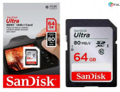 Sandisk Ultra 80MB/sec 64GB SDXC SD Card - for FullHD Video