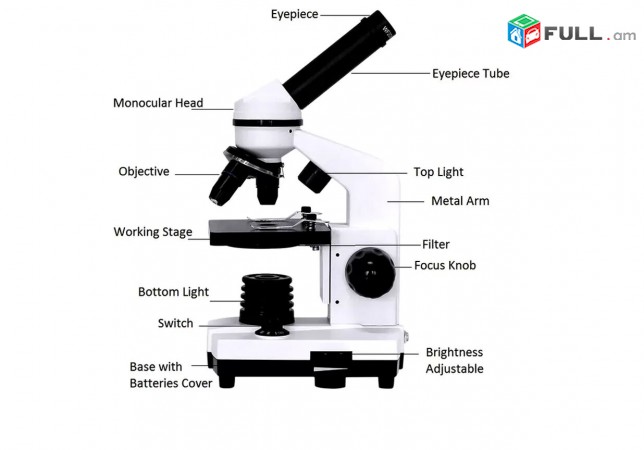 Starboosa 1600x Gitakan Մանրադիտակ Mикроскоп Microscope + Phone adapter
