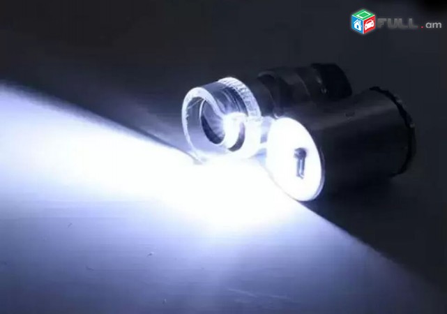 Mini 60X LED UV Light Microscope, Xoshoracuyc, Lupa