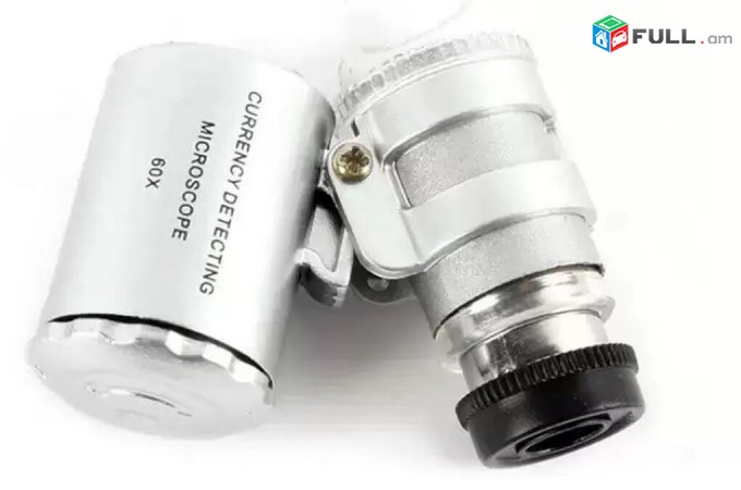 Mini 60X LED UV Light Microscope, Xoshoracuyc, Lupa