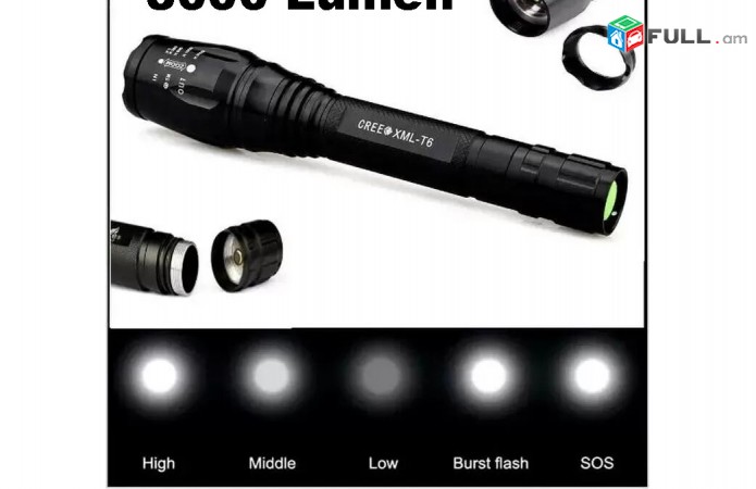 Fonar, 2x18650 Battery, 8000 Lumen Sev LED Lapter Cree XM-L T6