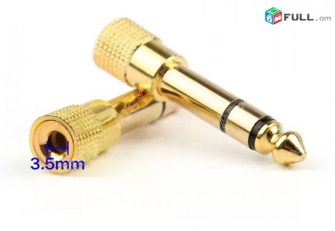 Stereo Adapters 3.5mm to 3.5mm, 6.3mm Male to 3.5mm Female ev hakarak@