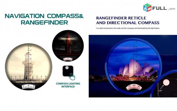 Бинокль, heraditak, Binocular, Bostron 10x50 With Compass and Autofocus - Akcia