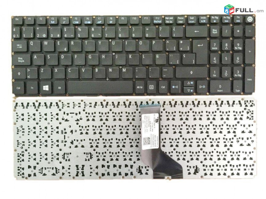 SMART LABS: Keyboard клавиатура Acer Aspire E5-522 E5-553 E5-574 ES1-523 նոր