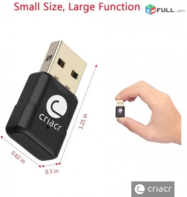 USB wifi adapter AMIR Criacr Mini Nano Dual Band (2.4G / 150Mbps + 5G / 433Mbps)