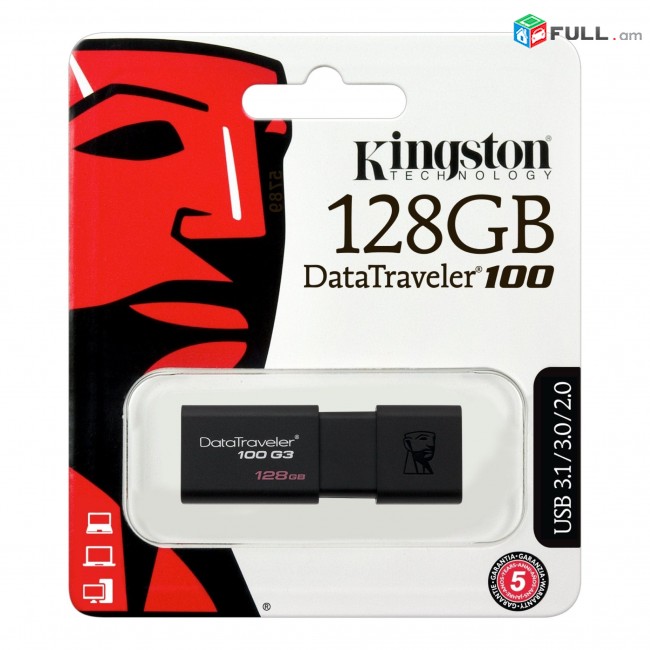 USB Flesh 128gb usb 3.0 Kingston DT100G3 100 G3 128 Гб lriv nor e pak tupum