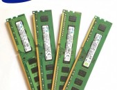 Ram / Ozu / SK Hynix / Micron/ Samsung /Elpida  4Gb DDR3 -1600Mhz/1333Mhz PC3-12800U arka e tarber hirmaneri ramer