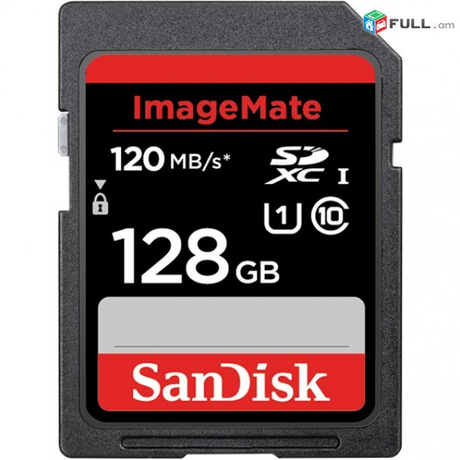 Chip Карты памяти SanDisk 128GB ImageMate SDXC UHS-1 Memory Card - 120MB/s, C10, U1, Full HD, SD Card - SDSDUN4-128G-AW6KN  original nor e pak tupum