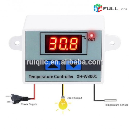 Temperature Controller XH W3001 220V For Incubator Cooling Heating Switch Thermostat