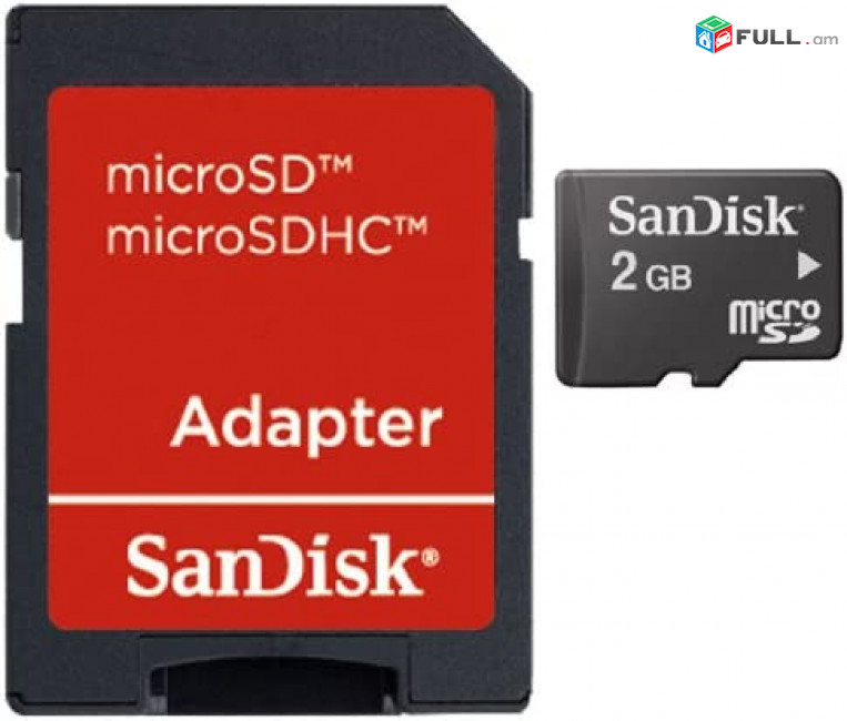 Հեռախոսի հիշողության սարք, կրիչ, չիպ SanDisk MICRO SD CARD 2 GB class 10 Карта памяти Micro SD 2Gb