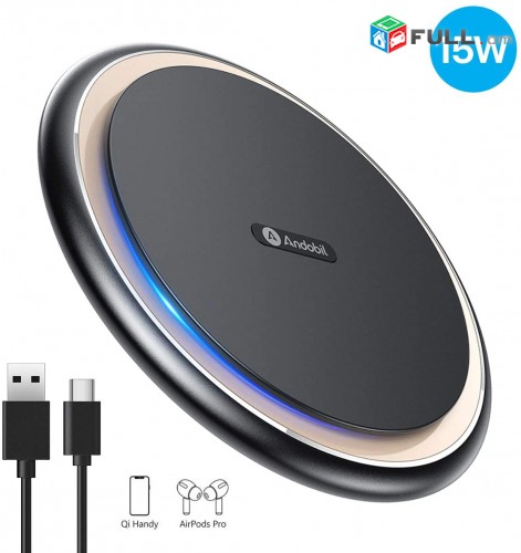 Andobil Boost Wireless Charger, Qi Certified 15W / 7.5W Fast Wireless iPhone / A