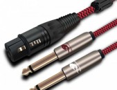 Audiophile XLR splitter audio cable regular XLR 3 Pin Female to Dual 6.35 mm 1 /