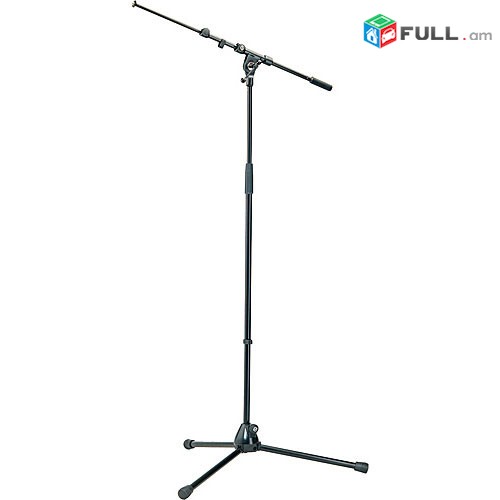 K&M 210 / 9 Tripod Microphone Stand with Telescoping Boom (Black) Made in German