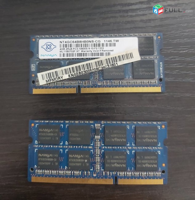 DDR 3 – 4 GB/ 1530 mhz