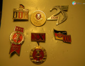 Значок.ГДР-4. DDR (герб), 25 DDR, XXI jahre, XX, XXIV. 6 разных