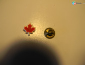 значок.Канада.	кленовый лист,	пластмасса, цанга,		$0.91