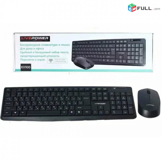 Wi-fi keyboard mouse combo eng + rus նոր