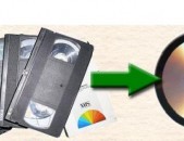 Hi8 Mini DV 8mm VHS-C VHS tvaynacum formatneri popoxum kasetic to DVD disk 1