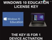 Windows 10 Education License Key, Genuine, 1 Device, 1 Time Activation