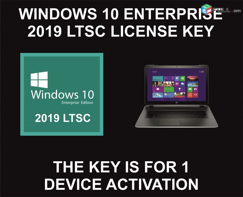 Windows 10 Enterprise 2019 LTSC License Key, Genuine, 1 Device, 1 Time Activation