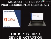 Microsoft Office 2013 Professional Plus License Key, 1 Device, 1 Time Activation