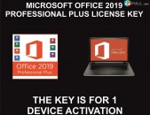 Microsoft Office 2019 Professional Plus License Key, 1 Device, 1 Time Activation