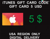 iTunes Gift Card 5 USD, For USA Region