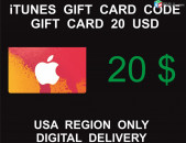 iTunes Gift Card 20 USD, For USA Region